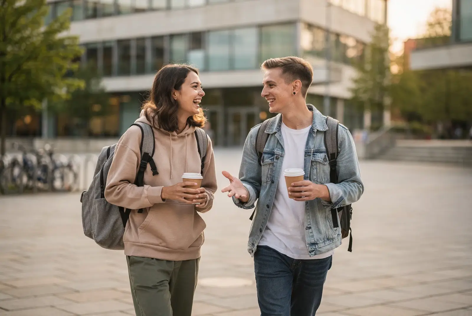 Studierende auf dem Campus einer Hochschule